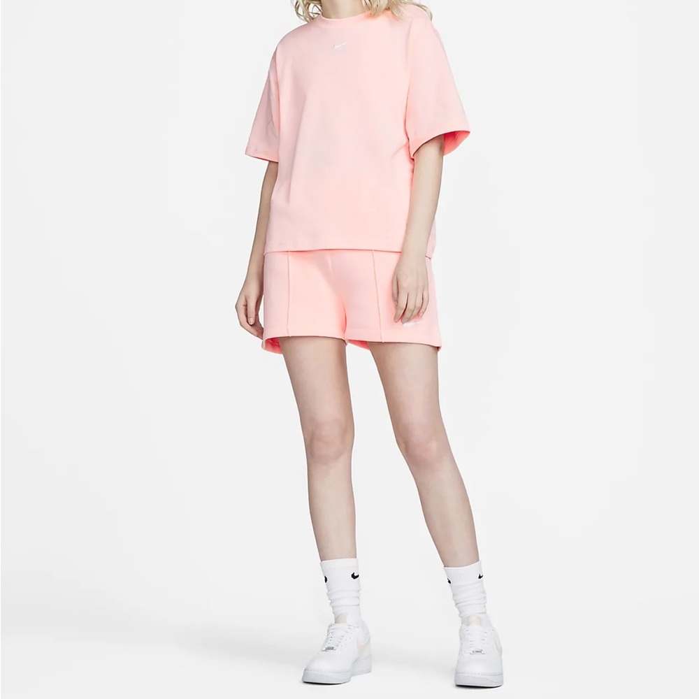 Nike, fleece shorts, pink, small